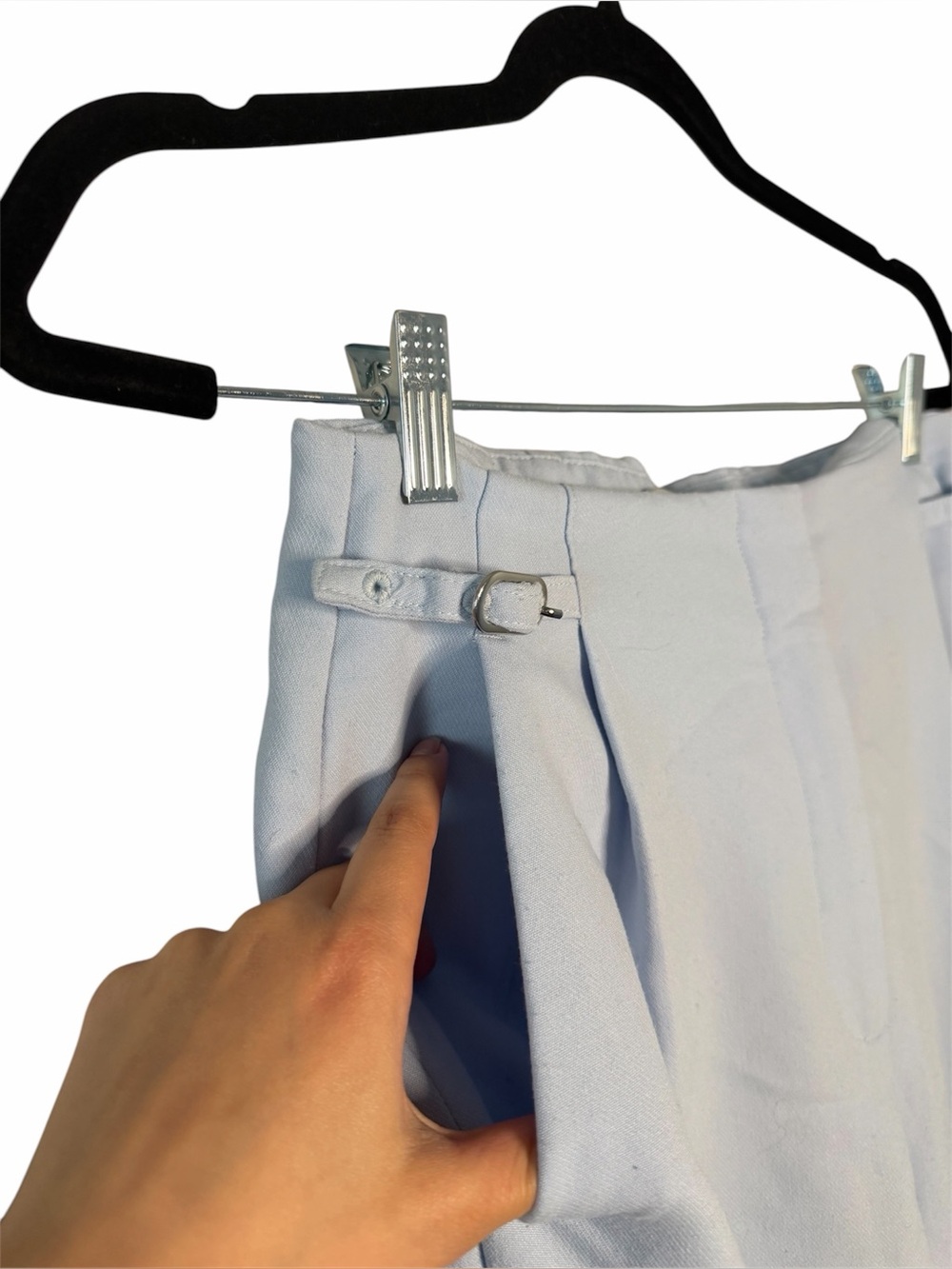 Abercrombie & Fitch Curve Love Sloan Tailored Belted Hardware Wide Leg Pants - Picture 5 of 7